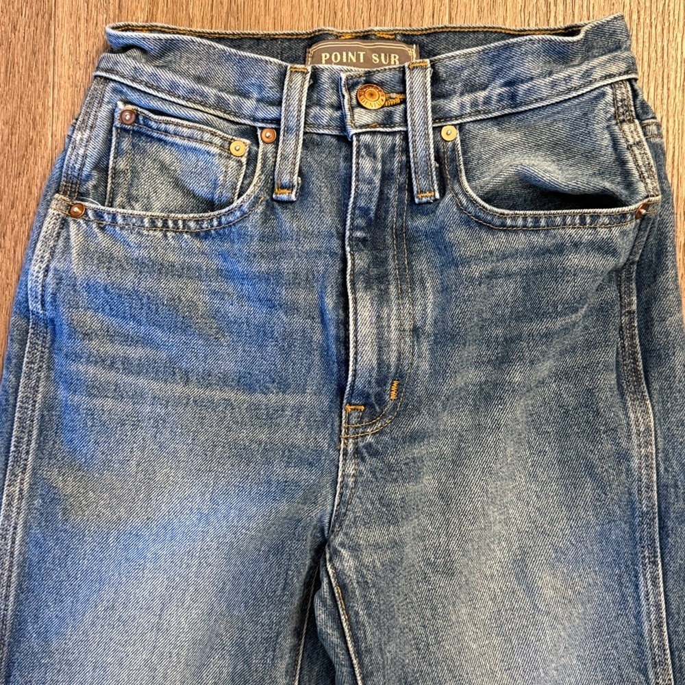 Point Sur medium denim straight leg Classic Blue Denim Jeans - Picture 2 of 9